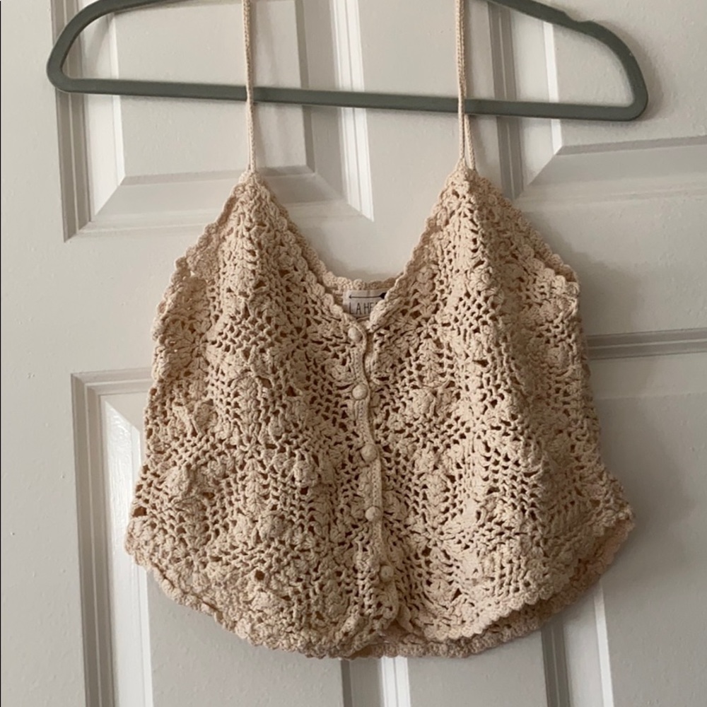Crochet knit top